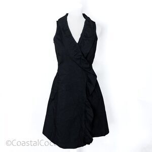 True Wrap Dress Size Large Southern Fashion Cocktail Black Wedding Guest NWT